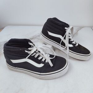 Vans Women's Old Skool High Top Skate Shoes Sneakers Black White, Sz 6
